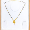 Traditional Dome Black Bead 22k Gold Necklace