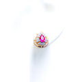 Dressy Drop 18K Rose Gold Diamond Earrings 