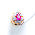Dressy Drop 18K Rose Gold Diamond Earrings 