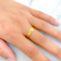 Noble Reflective Gold Band