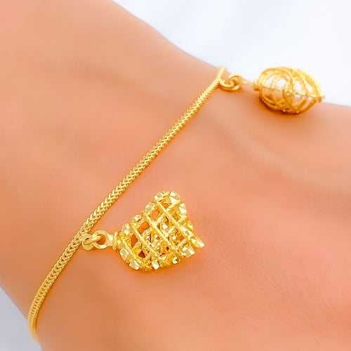 Fancy Netted Charm Bracelet