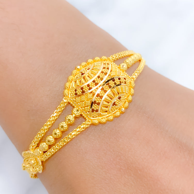Gorgeous Three Chain Gold Bracelet