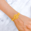 Beautiful Floral Yellow Gold Bracelet