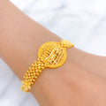 Beautiful Floral Yellow Gold Bracelet