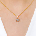 Rose Gold Heart Diamond Pendant