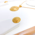 Bright Rays 22k Gold Pendant Set