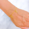 Charming Halo Charm 22k Gold Bracelet
