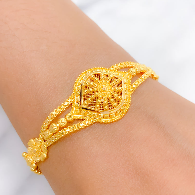 Posh Jali Yellow Gold Bracelet