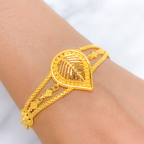 Impressive Pear Shaped Yellow Gold Bracelet