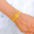 22k-gold-Radiant Round Mandala Bracelet 