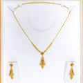 Unique Vibrant Chandelier 22k Gold Necklace Set