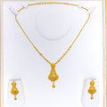 Opulent Floral Beaded 22k Gold Necklace Set