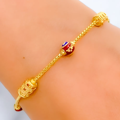 22k-gold-Vibrant Versatile Bead Bracelet 