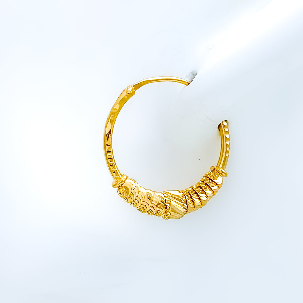 Filigree work Gold Plated alloy Hoop Earring Clip on fancy drop Bali Earring  for Women and Girls [VFJ1484ERG] - VIGHNAHARTA - 3825712