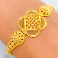 22k-gold-Traditional Elevated Netted Bracelet 