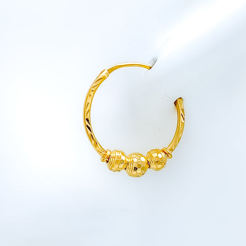 Chic Dotted Bead 22k Gold Bali