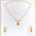 Elegant Tassel 22k Gold Necklace Set