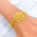 22k-gold-Reflective Netted Chequered Bracelet 