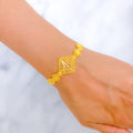 22k-gold-Festive Floral Mesh Bracelet 