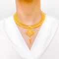 Opulent Yellow Gold Necklace Set