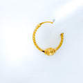 Tasteful Lightweight Hoop 22k Gold Earrings