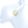 Tasteful Lightweight Hoop 22k Gold Earrings