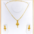 Exclusive Beaded Flower 22k Gold Necklace Set