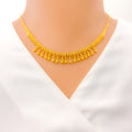22k-gold-Upscale Tassel Necklace Set 