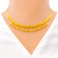 22k-gold-Upscale Tassel Necklace Set 