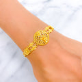 22k-gold-Refined Multi Bead Floral Bracelet 