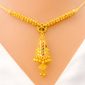 22k-gold-Unique Vibrant Chandelier Necklace Set 