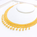 Bright Beaded 22k Gold Choker Set