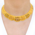 Meena Accented Choker Style Necklace Set