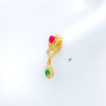 Dainty Beautiful CZ 22k Gold Earrings