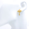 Chic Impressive CZ 22k Gold Earrings