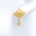 Chic Impressive CZ 22k Gold Earrings