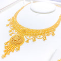 Exclusive Floral Jali 22k Gold Hanging Set