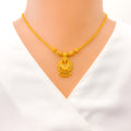 22k-gold-Elegant Tassel Drop Necklace Set 