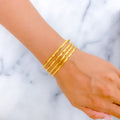 21k-gold-Sleek Glossy Everyday Bangles 