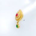 Jazzy Dressy CZ 22k Gold Earrings