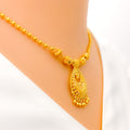 22k-gold-Elegant Tassel Drop Necklace Set 