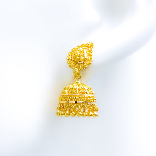 Elegant Graceful 22k Gold Earrings