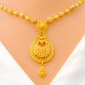 22k-gold-Charming Hanging Round Necklace Set 