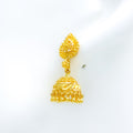 Modest Stylish Leaf 22k Gold Earrings