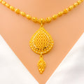22k-gold-Evergreen Dome Drop Necklace Set 