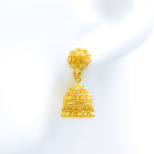 Petite Dazzling 22k Gold Earrings