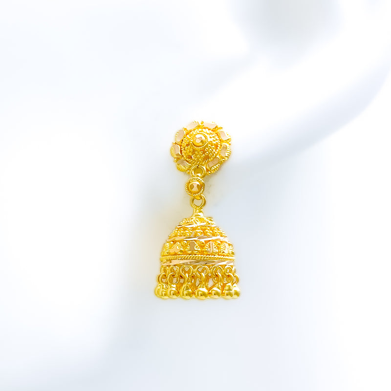 Petite Dazzling 22k Gold Earrings