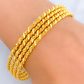 21k-gold-Opulent Stylish Rope Bangles 
