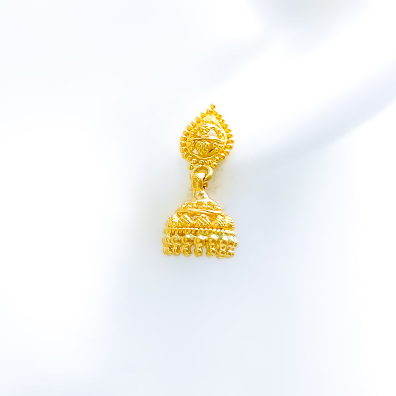 Petite Ritzy 22k Gold Earrings