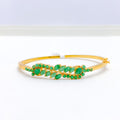 Elegant Emerald Bangle Bracelet